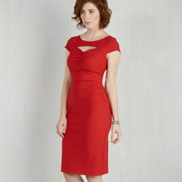 Modcloth Plus Size Dear Fiery Sweetheart Dress, Black 3X - Picture 6 of 6